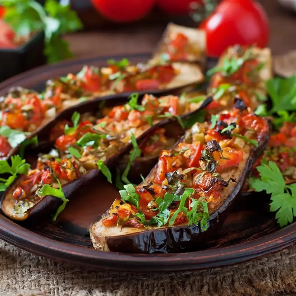 Eggplant with Vinegar & Garlic